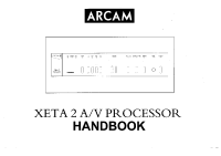 Arcam XETA-2V-Processor - Owners Manual 